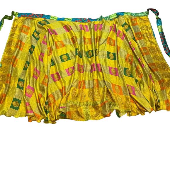 Womens Wrap Skirt One Size Maxi Bohemian Festival Indie Vacation Maximalist - Picture 1 of 7